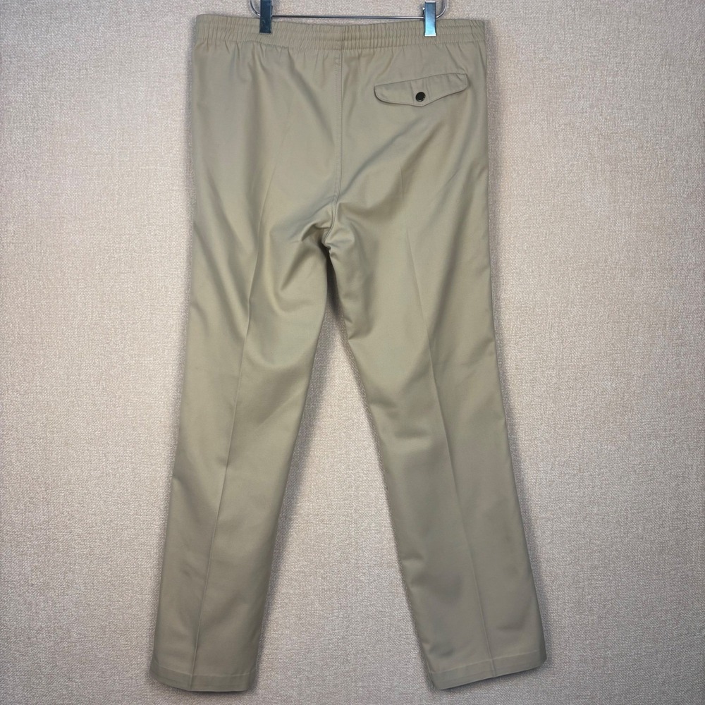 Woolrich Mens Vintage Khaki Elastic Waist Chino Pants Tan Size Medium 36x31 - Picture 3 of 9